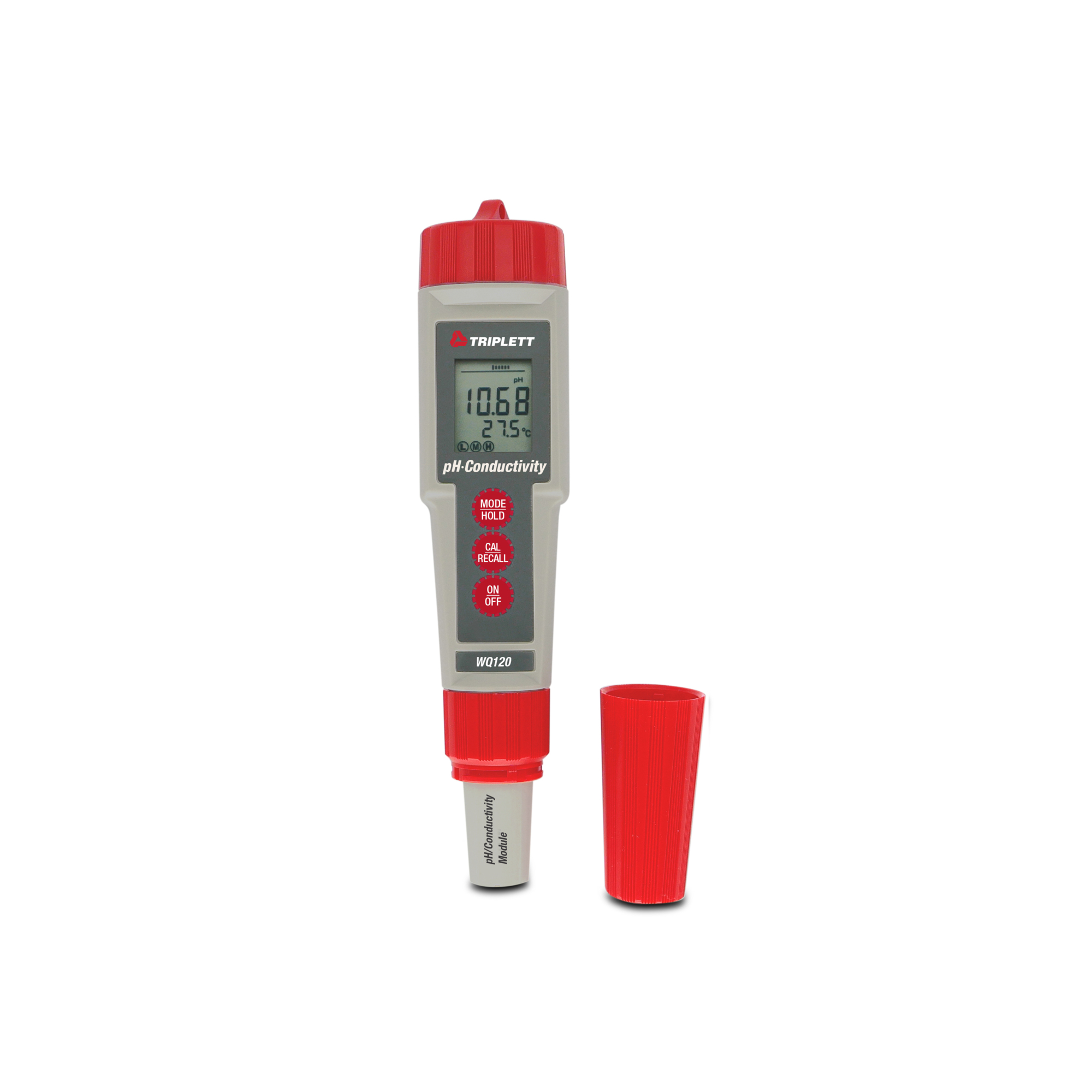 Triplett Waterproof pH/TDS/Conductivity/Salinity Pen — ATC, Multi-Range, Model# WQ120